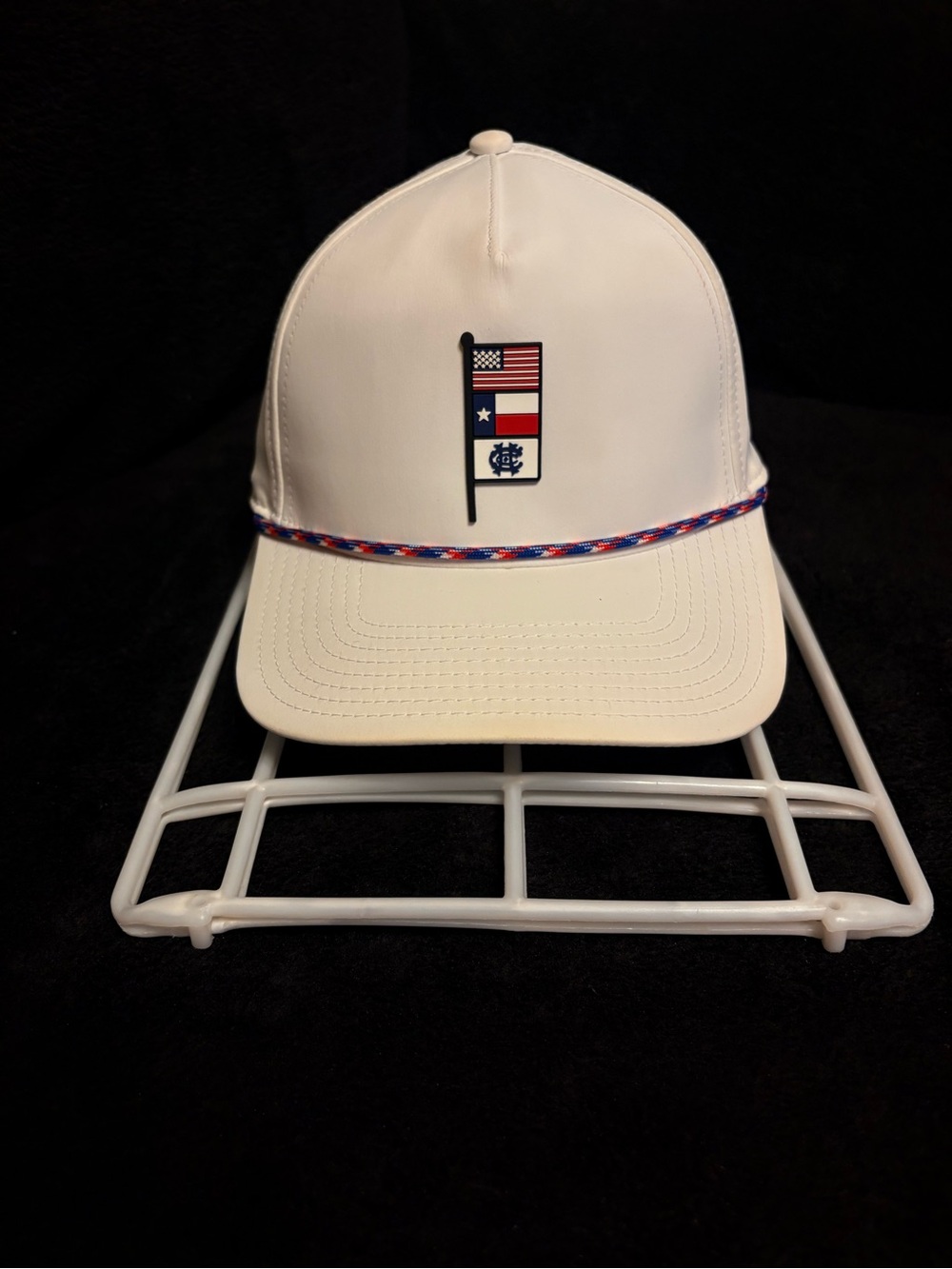 Branded Bills Performance 545 Texas USA flag logos laser holes SnapBack hat NWOT